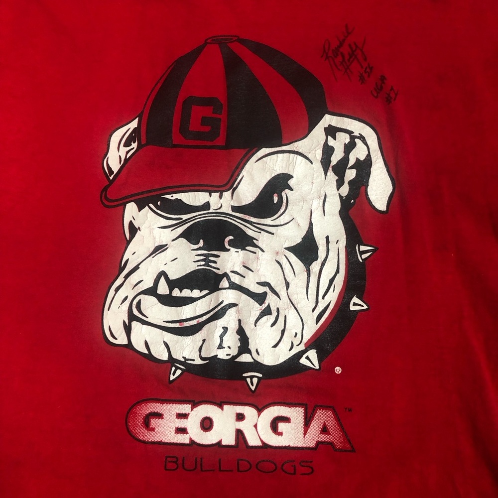 Randall Godfrey signed Georgia Bulldogs T-Shirt